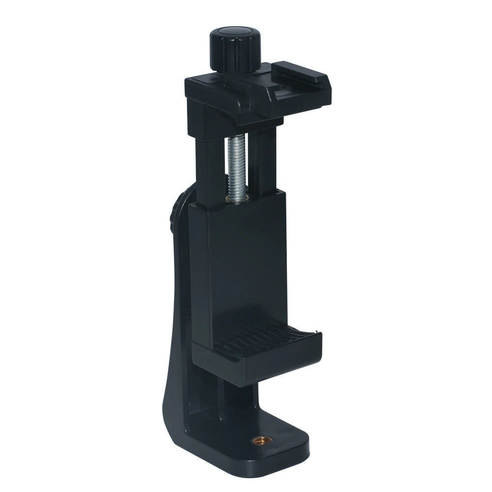 1/4'' Tripod Clip Mobile Phone Holder with ABS Material Smart Tracking Support Multi-Position 360 Degree Rotating Fix