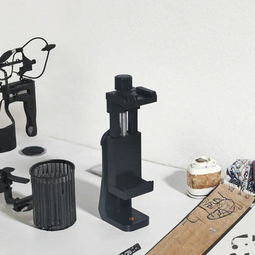 1/4'' Tripod Clip Mobile Phone Holder with ABS Material Smart Tracking Support Multi-Position 360 Degree Rotating Fix