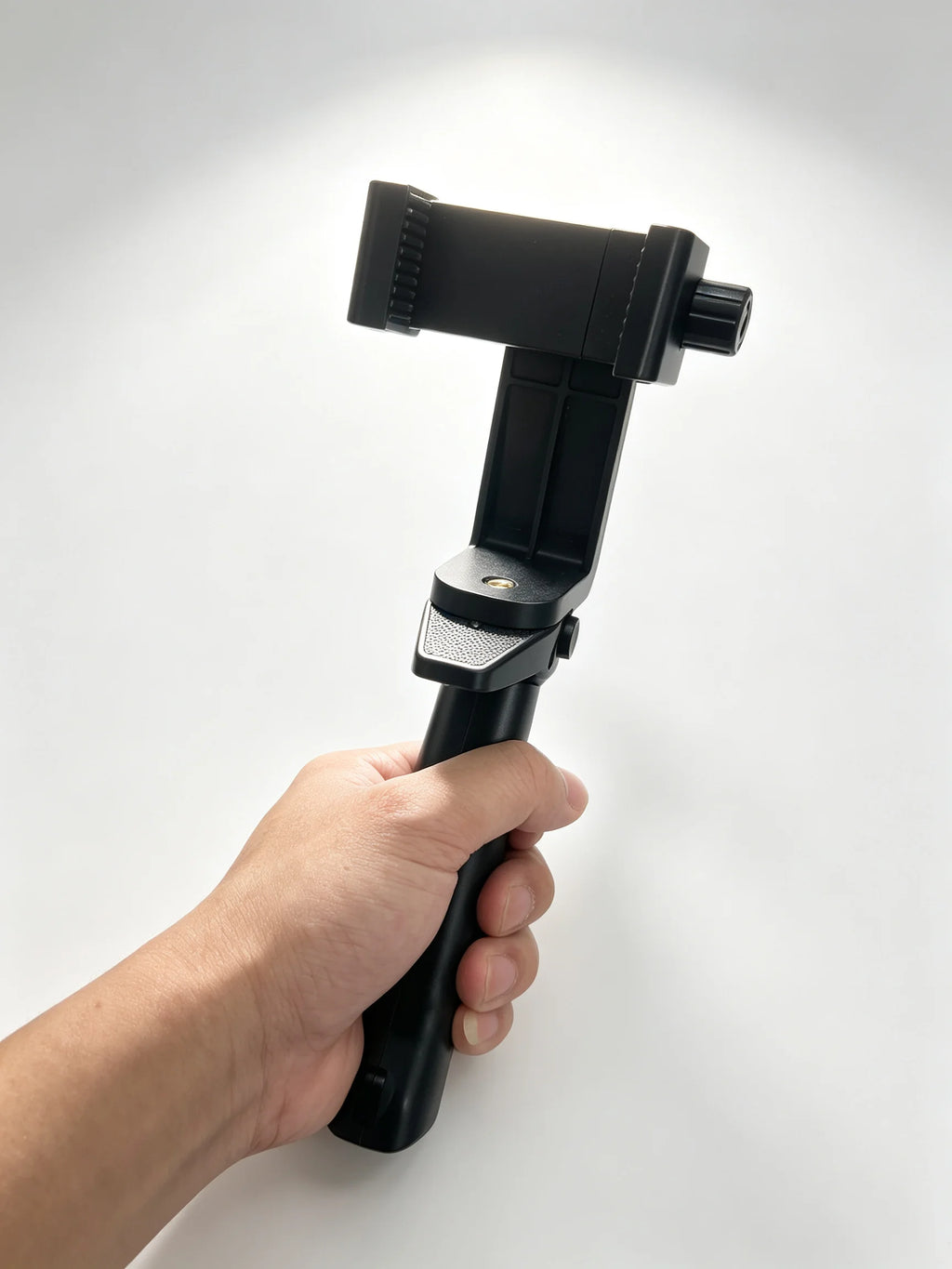 Dual Phone Live Stream Holder Handheld Tripod Stand 2-in-1 Adjustable Bracket for Vlogging Video Shooting