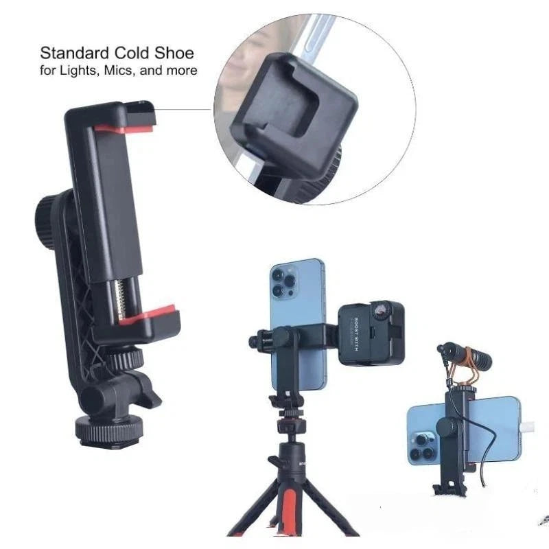 Camera Hot Shoe Phone Tripod Mount Holder Mobile Smartphone Support Cold Shoe Adapter For Phone Photography Accessories