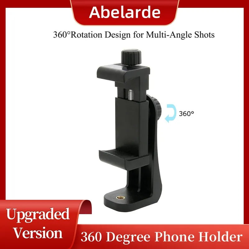 360 Degree Mobile Phone Tripod Mount Adjustable Desktop Tablet Holder Universal Table Cell Phone Stand