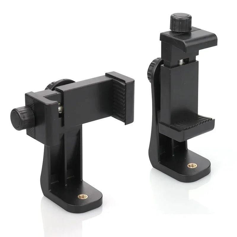 Dual Phone Live Stream Holder Handheld Tripod Stand 2-in-1 Adjustable Bracket for Vlogging Video Shooting