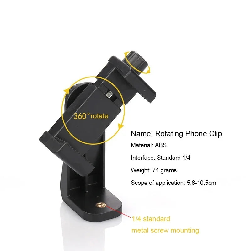 Dual Phone Live Stream Holder Handheld Tripod Stand 2-in-1 Adjustable Bracket for Vlogging Video Shooting