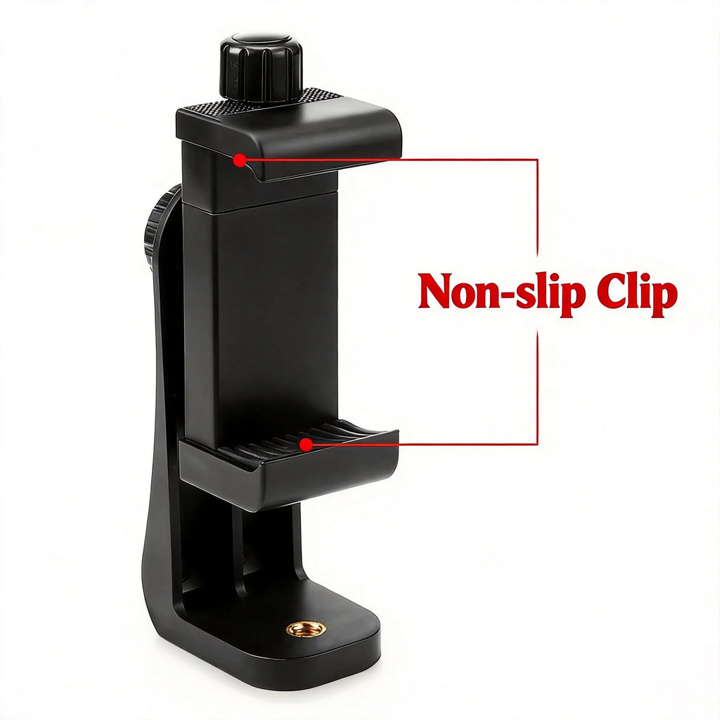 Dual Phone Live Stream Holder Handheld Tripod Stand 2-in-1 Adjustable Bracket for Vlogging Video Shooting
