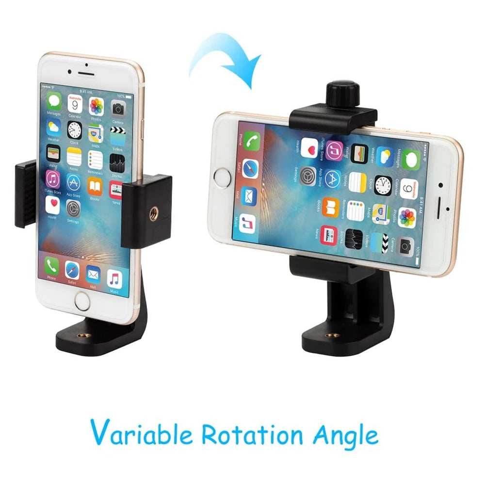 360 Degree Mobile Phone Clip Compatible With All 1/4 Screw Cellphone Holder Tripod Mount Desk Tripod Adapter For Iphone Stand